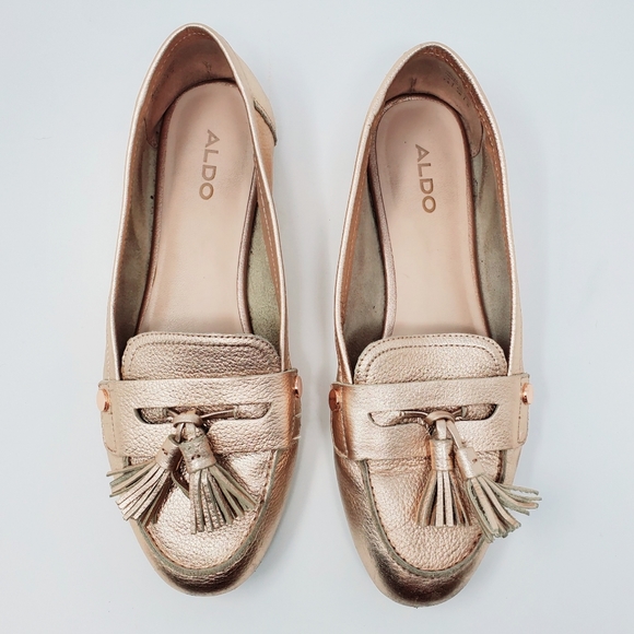 Rose gold loafers womens Clearance
